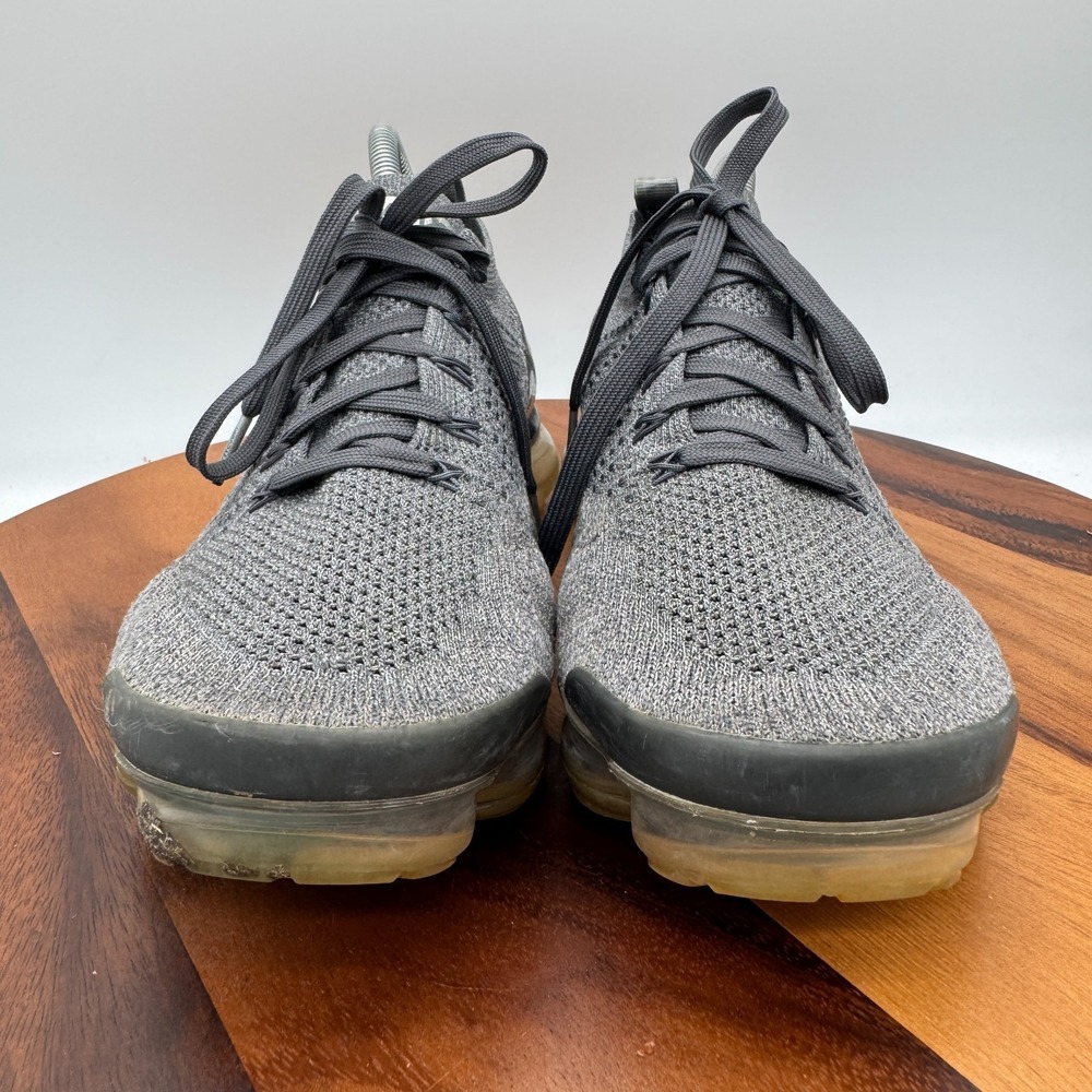 Nike Air Vapormax Flyknit 2 Shoes Mens 10 Chrome Silver Running Athletic Sneaker - Picture 2 of 9